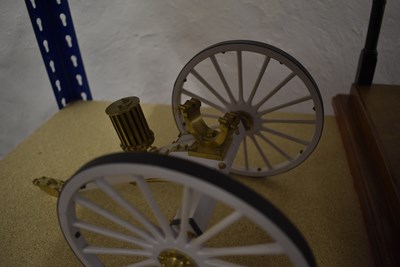 Lot 451 - A GOOD SCRATCH BUILT MODEL GATLING GUN CARRIAGE