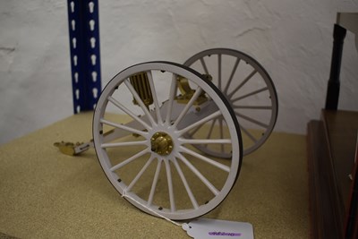 Lot 451 - A GOOD SCRATCH BUILT MODEL GATLING GUN CARRIAGE