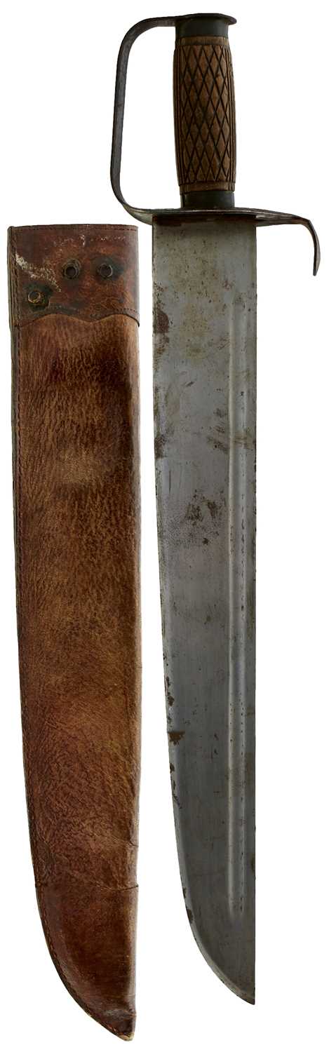Lot 33 - A CONFEDARATE STYLE D-GUARD BOWIE OR CUTLASS