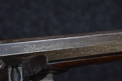 Lot 628 - A PAIR OF .650 CALIBRE FLINTLOCK OFFICER'S PISTOLS BY HENRY NOCK