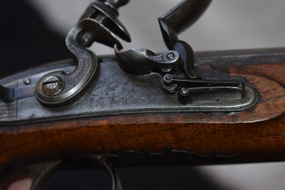 Lot 628 - A PAIR OF .650 CALIBRE FLINTLOCK OFFICER'S PISTOLS BY HENRY NOCK