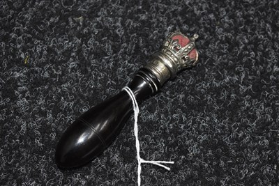 Lot 923 - A GEORGE III SILVER MOUNTED TIPSTAFF TO THE HONOURABLE ARTILLERY COMPANY