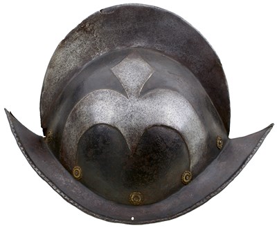 Lot 392 - A 16TH CENTURY GERMAN MUNICH TOWN GUARD MORION OR HELMET