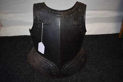 Lot 395 - AN ENGLISH PIKE OFFICER'S BREAST PLATE