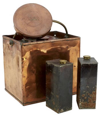 Lot 459 - A SQUARE FORM WALKER POWDER MAGAZINE