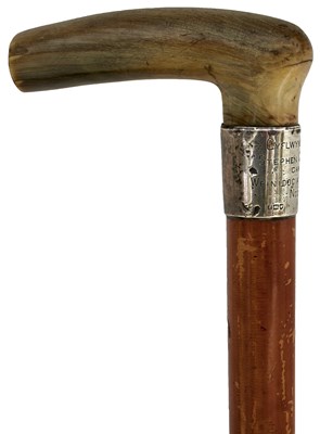 Lot 616 - AN EDWARDIAN WELSH PRESENTATION WALKING STICK