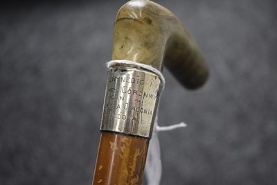 Lot 616 - AN EDWARDIAN WELSH PRESENTATION WALKING STICK