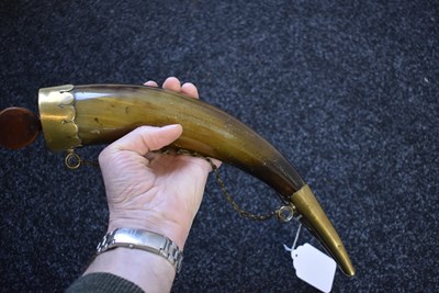 Lot 400 - OLD REF 157-20_M24 A CRIMEAN WAR PERIOD RUSSIAN NAVAL GUNNER'S POWDER HORN