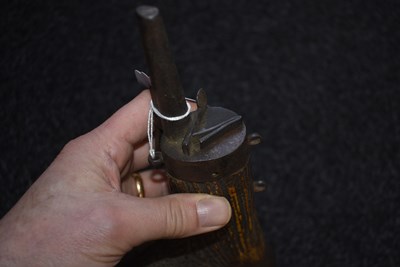 Lot 349 - A 16TH CENTURY GERMAN MUSKETEER'S POWDER FLASK