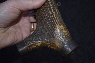 Lot 349 - A 16TH CENTURY GERMAN MUSKETEER'S POWDER FLASK