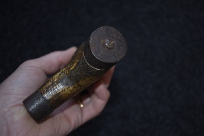 Lot 349 - A 16TH CENTURY GERMAN MUSKETEER'S POWDER FLASK