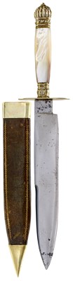 Lot 842 - A BOWIE KNIFE BY FREDERIC BARNES