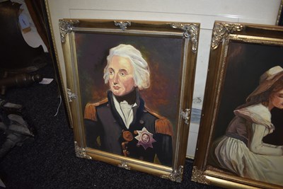 Lot 107 - A SET OF FIVE 20TH CENTURY OILS ON CANVAS RELATING TO TRAFALGAR