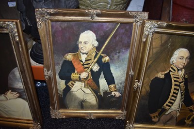 Lot 107 - A SET OF FIVE 20TH CENTURY OILS ON CANVAS RELATING TO TRAFALGAR