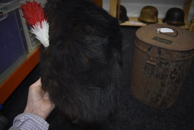 Lot 708 - A VICTORIAN OFFICER'S 5TH NORTHUMBERLAND FUSILIERS BEARSKIN
