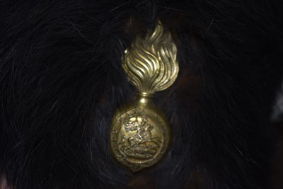 Lot 708 - A VICTORIAN OFFICER'S 5TH NORTHUMBERLAND FUSILIERS BEARSKIN