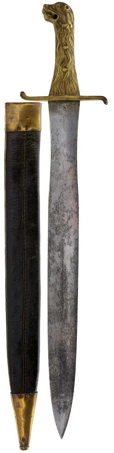 Lot 305 - A RARE FRENCH MARINE ARTILLERY SHORT SWORD OR SIDEARM