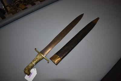 Lot 305 - A RARE FRENCH MARINE ARTILLERY SHORT SWORD OR SIDEARM