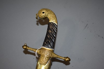Lot 140 - A SCARCE WATERLOO PERIOD FRENCH ARMY TAMBOUR (DRUM) MAJOR'S MAMELUKE OR SWORD