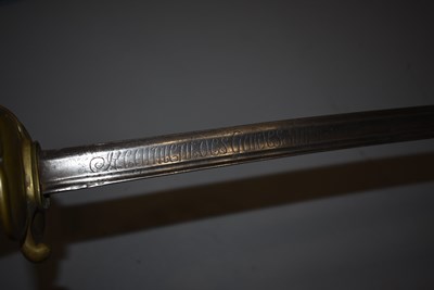 Lot 141 - A VERY RARE EARLY 18TH CENTURY FRENCH ROYAL SWISS GARDE'S SWORD
