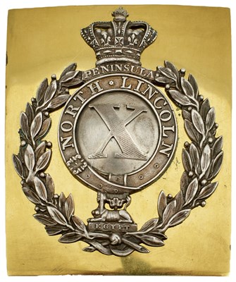 Lot 771 - AN OFFICER'S SHOULDER BELT PLATE TO THE 10TH NORTH LINCOLNSHIRE REGIMENT