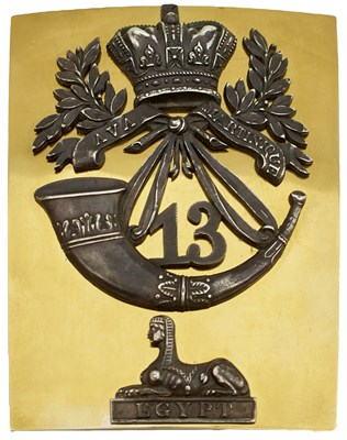 Lot 776 - AN OFFICER'S SHOULDER BELT PLATE TO THE 13TH REGIMENT (1ST SOMERSETSHIRE)