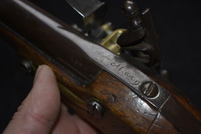 Lot 499 - A RARE .650 CALIBRE FRENCH FLINTLOCK AN IX CAVALRY PISTOL