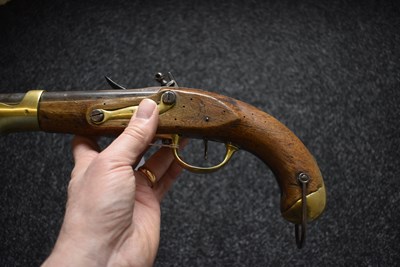 Lot 499 - A RARE .650 CALIBRE FRENCH FLINTLOCK AN IX CAVALRY PISTOL