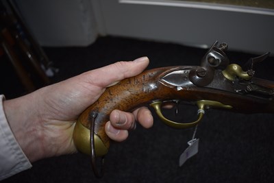 Lot 499 - A RARE .650 CALIBRE FRENCH FLINTLOCK AN IX CAVALRY PISTOL