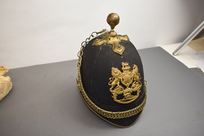 Lot 744 - A VICTORIAN ROYAL ARTILLERY SCOTTISH DIVISON OFFICER'S BLUE CLOTH HELMET