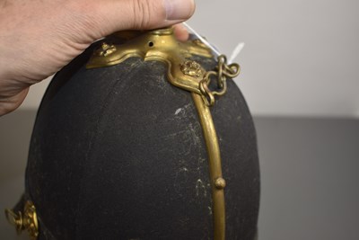 Lot 744 - A VICTORIAN ROYAL ARTILLERY SCOTTISH DIVISON OFFICER'S BLUE CLOTH HELMET