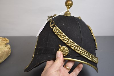 Lot 744 - A VICTORIAN ROYAL ARTILLERY SCOTTISH DIVISON OFFICER'S BLUE CLOTH HELMET