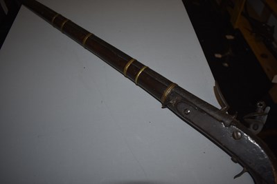 Lot 310 - A 22-BORE FLINTLOCK AFGHAN MUSKET