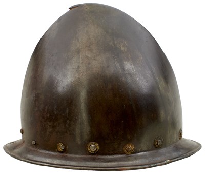 Lot 397 - A 16TH CENTURY ITALIAN CABASET HELMET IN THE SPANISH FASHION