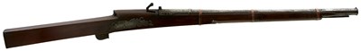 Lot 311 - A 19TH CENTURY 28-BORE INDIAN MATCHLOCK CARBINE