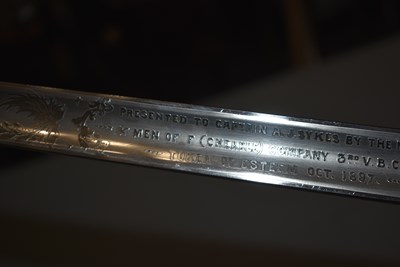Lot 174 - AN 1895 PATTERN INFANTRY OFFICER'S PRESENTATION SWORD