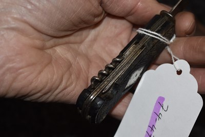 Lot 858 - A LATE VICTORIAN GERMAN SPORTSMAN'S OR SURVIVAL KNIFE