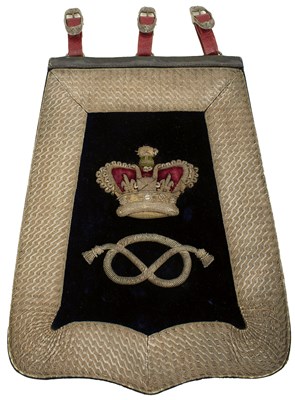 Lot 785 - A SCARCE OFFICER'S SABRETACHE OF THE STAFFORDSHIRE VOLUNTEERS