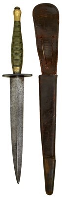 Lot 889 - A SECOND PATTERN BEADED AND RIBBED FAIRBAIRN-SYKES COMMANDO KNIFE OR DAGGER