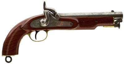 Lot 614 - A .700 CALIBRE PERCUSSION LIVERY PISTOL OF LANCER TYPE