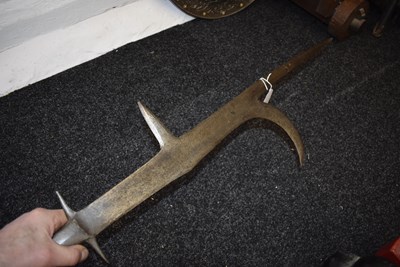 Lot 410 - AN EARLY 16TH CENTURY ITALIAN RONCONE OR POLEARM