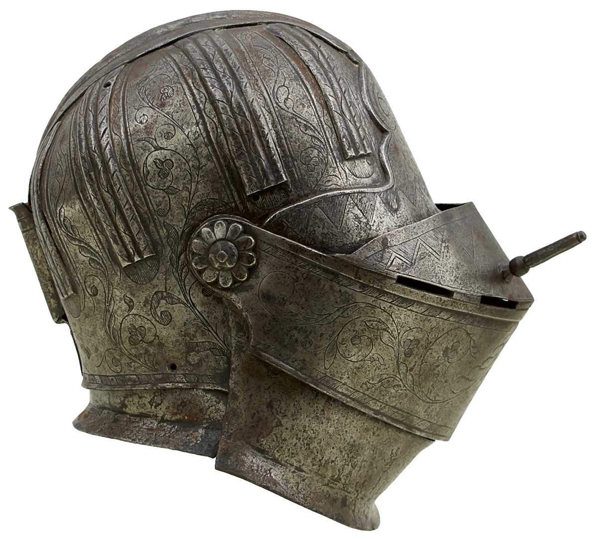 Lot 416 - A CLOSE HELMET FOR THE TOURNEY IN THE SOUTH GERMAN MANNER