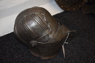 Lot 416 - A CLOSE HELMET FOR THE TOURNEY IN THE SOUTH GERMAN MANNER