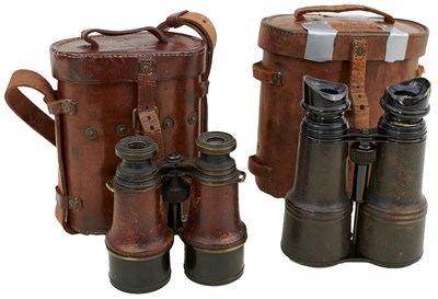 Lot 803 - A CASED PAIR OF BRITISH MKV FIRST WORLD WAR BINOCULARS