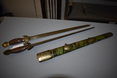 Lot 281 - A 20TH CENTURY CHINESE JIAN OR DOUBLE SWORD