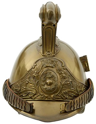 Lot 799 - A FRENCH FIREMAN'S HELMET FOR THE CHATEAUDUN SERVICE