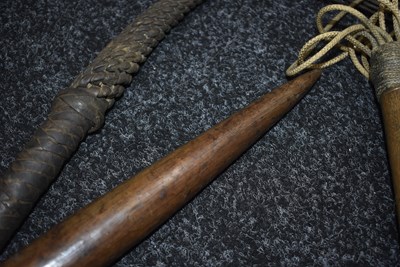 Lot 121 - TWO REPLICA CAT O' NINE TAILS