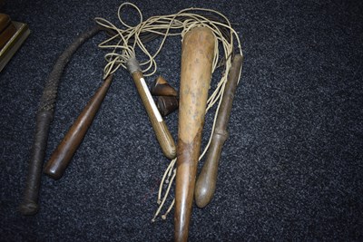 Lot 121 - TWO REPLICA CAT O' NINE TAILS