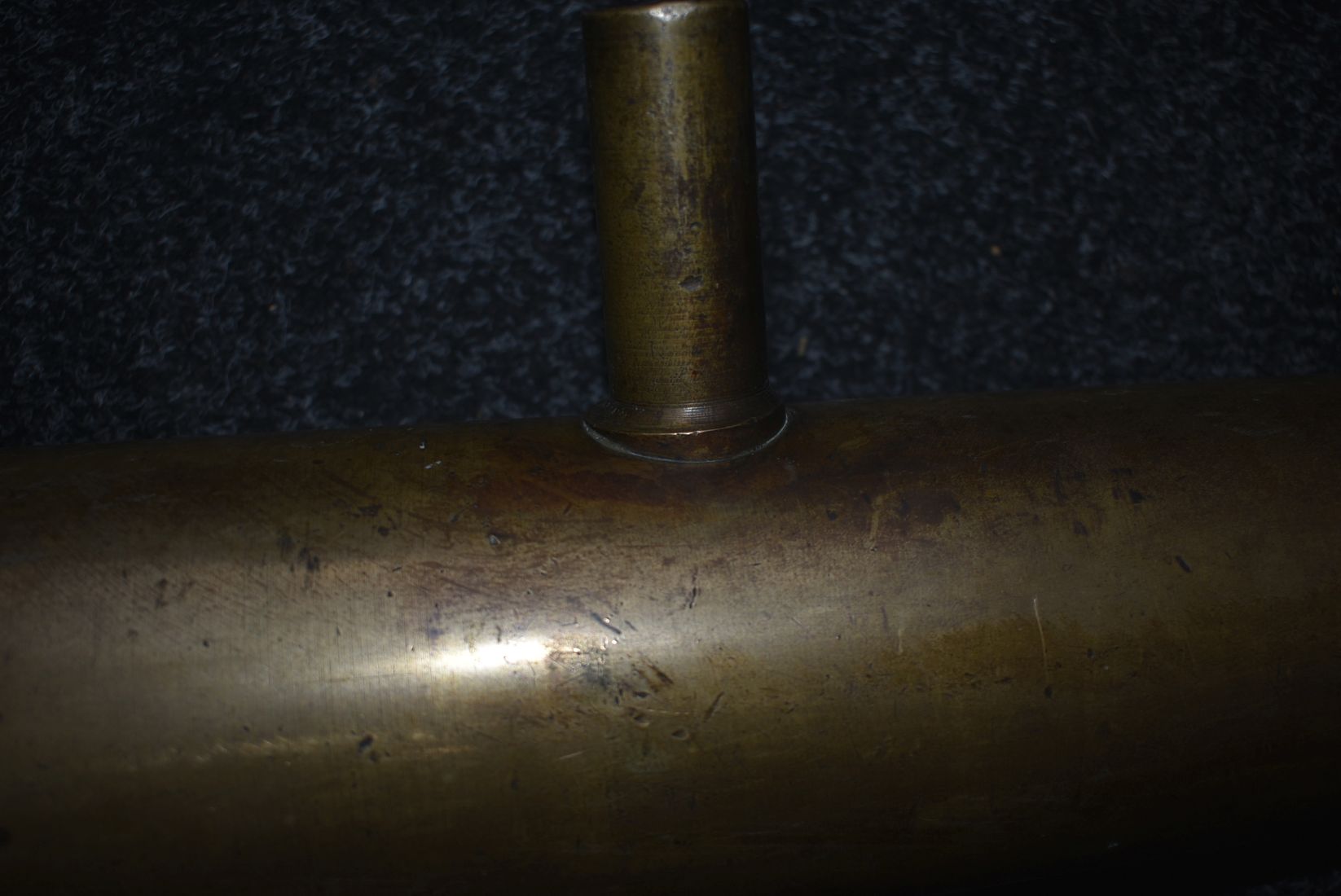 A LARGE BORE BRONZE HOWITZER BARREL,