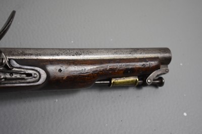 Lot 496 - A SCARCE .650 CALIBRE CANADIAN INDIAN CONTRACT FLINTLOCK PISTOL BY WHEELER & SON